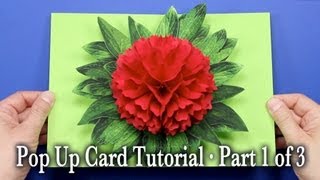 Flower Pop Up Card Tutorial Part 1 of 3 [upl. by Sly]