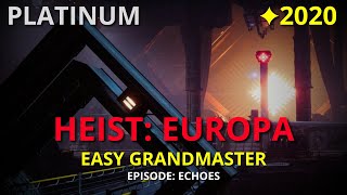 Heist Battleground Europa  Easy 2020 Grandmaster Nightfall  Destiny 2 PS5 [upl. by Aromat181]