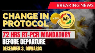 🛑MANDATORY 72 HRS RTPCR TEST  PHILIPPINES LATEST ARRIVAL PROTOCOL START DEC 3  LONGER QUARANTINE [upl. by Clellan]