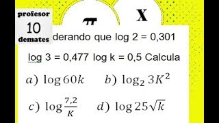 Logaritmos 1 bachillerato con raices propiedades parte 01 [upl. by Nytnerb]