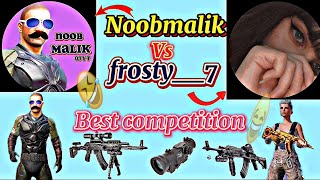 Noobmalik vs frosty 762 gun 6X scope best competition funny commentary PUBG MOBILE noobmalik [upl. by Elyak]