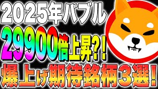 【仮想通貨おすすめ】2025年バブル！29900倍上昇？！爆上げ期待銘柄3選！【仮想通貨最新情報】【shibaコイン】【シバリウム】【今後】【買い方】 [upl. by Alesiram]