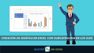 creación de grafica en excel con subcategoria [upl. by Endor]