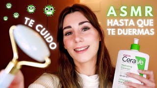 ASMR 💚 TE CUIDO CUANDO ESTÁS ENFERMO 🤧 SKINCARE nocturno 🌜 Roleplay en ESPAÑOL parte 2 [upl. by Man708]