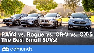 Toyota RAV4 vs Nissan Rogue vs Honda CRV vs Mazda CX5 Best SUV for 2021 Comparison Test [upl. by Bilat447]