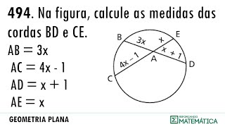 C13 SEMELHANÇA DE TRIÂNGULOS E POTÊNCIA DE PONTO 494 [upl. by Zabrine]