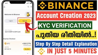 Binance  How to create BINANCE account and KYC verification live Process 2023  Binance Account [upl. by Jakie]