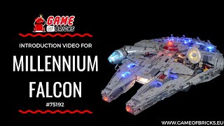 LEGO Millennium Falcon 75192 Light Kit Old Design [upl. by Ynohtn784]