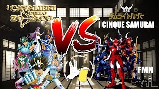 Cavalieri dello Zodiaco VS Cinque Samurai [upl. by Zingale]