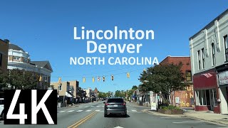 Road Tour Drive to Lincolnton NC and to Denver NC in 4K  Downtown Lincolnton North Carolina [upl. by Suhpesoj]