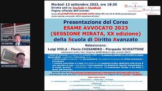 presentazione corso Esame Avvocato 2023 sessione mirata [upl. by Nirre955]