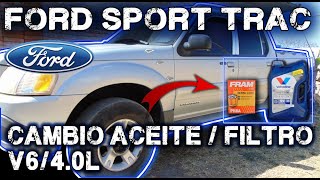 Cambio De Aceite y Filtro a La Ford Explorer Sport TracRangerExplorer Motor V6 40L [upl. by Glialentn]