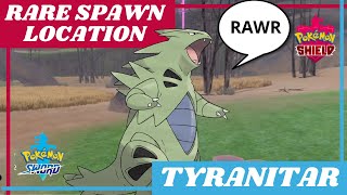 How to Find TYRANITAR in Pokemon Sword and Shield Rare Spawn Location [upl. by Lasyrc]