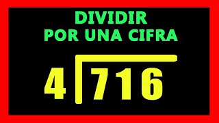 ✅👉 Como Dividir por 1 Cifra y 3 Dividendo [upl. by Crabb375]