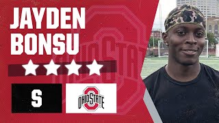 WATCH 4star S Jayden Bonsu commits to the Ohio State Buckeyes [upl. by Esile977]