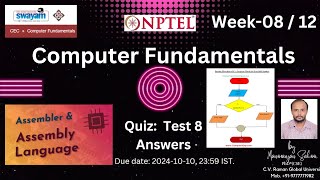 NPTEL Computer Fundamentals Quiz Week8 TestAssignment8  SWAYAM  JulyOct 2024 [upl. by Nirel]