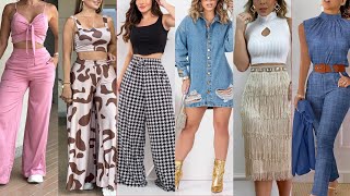 Moda mujer 2023 2024 Tendencias primavera verano 23looks y outfis de moda [upl. by Gerg]