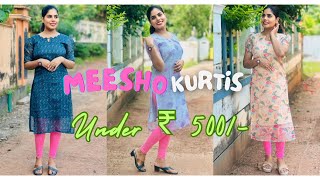 Meesho Kurtis  Under ₹ 400  Organza Fabric Kurthis  Meesho Haul Malayalam  GreeshmaOfficial [upl. by Oetam]