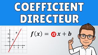 Comment calculer le COEFFICIENT DIRECTEUR dune droite   Outils mathématiques [upl. by Llerrat]