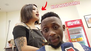 Is this Hot Chinese Lady Barber Flirting with me She Gave me a New Haircut Experience 😱 🇨🇳 [upl. by Ttej]