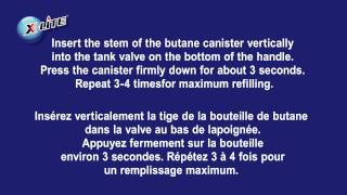 Xlite Canada Lighter refilling instructions bilingual [upl. by Calli818]