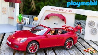 Histoire de Playmobil La Famille Thomas sachète une nouvelle Voiture Porsche 911 [upl. by Eleira815]