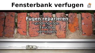 Fensterbank außen reparieren  Ziegelsteine verfugen [upl. by Nnylecoj]