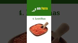 10 ALIMENTOS RICOS EM FERRO shorts nutricaoeficiente emagrecer alimentacao [upl. by Cyb]