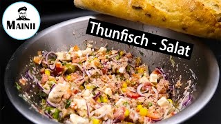 Thunfischsalat Rezept mit Mayo  Thunfisch Salat einfach und schnell [upl. by Norven]