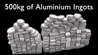 Making over 500kg 1100lb of aluminium ingots from scrap metal [upl. by Mitchell]