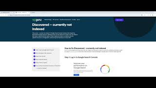 Discovered  Currently Not Index Issue Live Fix  Google Search Console Series  part 12 [upl. by Elena148]