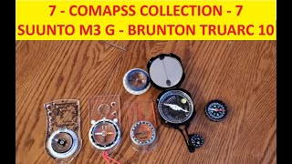 Compass collection  Suunto M3 Global Brunton TruArc 10 TruArc 3 Suunto A10 Suunto Clipper [upl. by Carny619]