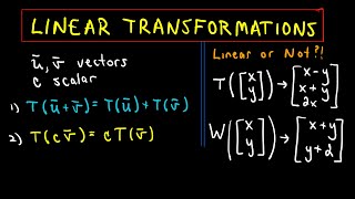 Linear Transformations  Example 1 Part 1 of 2 [upl. by Mad]