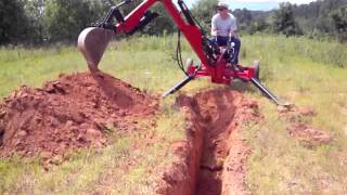 4 ft deep dig with a towable backhoe [upl. by Lanuk]