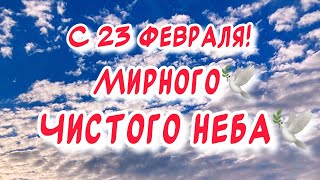 Красивое Поздравление С 23 ФЕВРАЛЯ С ДНЕМ ЗАЩИТНИКА ОТЕЧЕСТВА Видео Открытка с 23 Февраля Мужчинам [upl. by Aeduj]