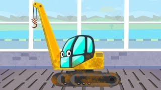 Crane  Car Wash  Construction Vehicle  Video for Kids amp toddlers [upl. by Marc]