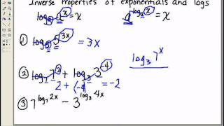 Inverse Property of Exponentials and Logarithms [upl. by Jennie]