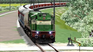 TRAIN HIGH SPEED CROSSING IN RAILWAY GATE  Train Simulator [upl. by Llennoj]