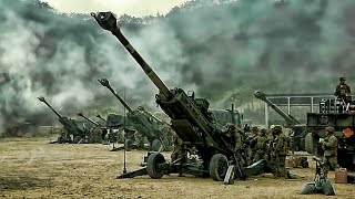 Artillery Battery Barrage • USROK Marines LiveFire [upl. by Earvin181]