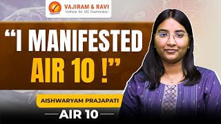 AISHWARYAM PRAJAPATI AIR 10  UPSC CSE Topper 2023  Vajiram and Ravi [upl. by Saks95]