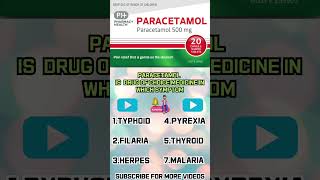 Paracetamol  paracip  dolo  Crocin [upl. by Celtic682]