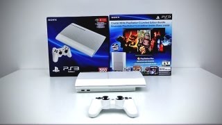 Crystal White PlayStation 3 Limited Edition Bundle Unboxing White PS3 [upl. by Eniamraj]