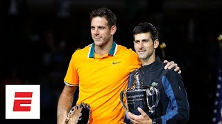 FULL 2018 US Open trophy ceremony with Novak Djokovic and Juan Martin del Potro  ESPN [upl. by Alisen238]