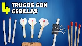 4 Cosas que Puedes hacer con Cerillas  Trucos con Cerillas [upl. by Matilde]