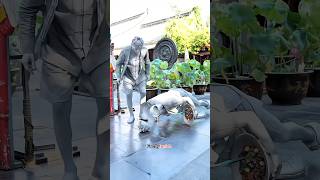 man picks up fallen statue 🤩 shortsvideo [upl. by Ebony571]