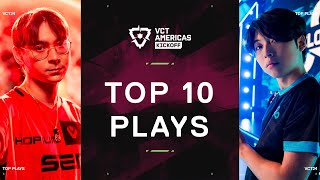 TOP 10 PLAYS  VCT Americas Kickoff [upl. by Ainegue]