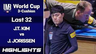 Last 32  제프리 요리센 Jeffrey JORISSEN vs 김준태 KIM jun Tae HL [upl. by Nyltiak]