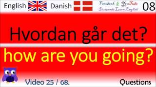 25 Questions Dansk  Engelsk Ord  Danish  English Words lære engelsk [upl. by Noved473]