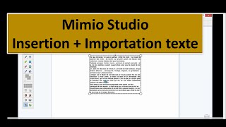 Mimio Studio  Insérer  importer du texte [upl. by Einner367]