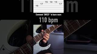 Simple 3 string sweep picking guitar guitartabs guitartutorial metal guitarshred guitarlesson [upl. by Wildee396]